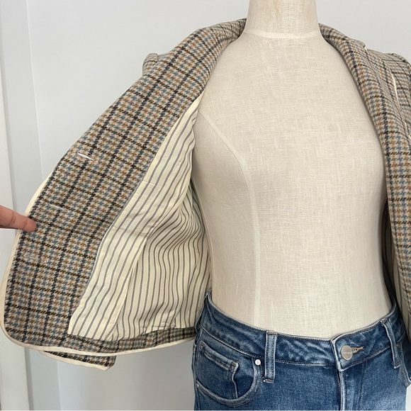 Y2K Vintage Juicy Couture Plaid Wool Blazer size Small deadstock - Picture 6 of 11